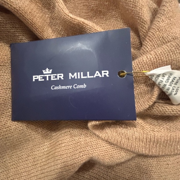 Peter Millar 100% Cashmere Poncho Wrap Texas A&M Logo Camel Tan NWT Luxury Soft - Picture 6 of 9